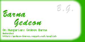 barna gedeon business card